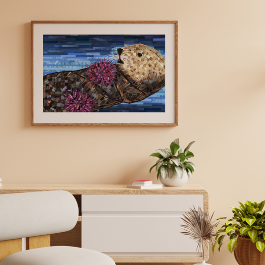 Snacking Sea Otter 16x20" Print