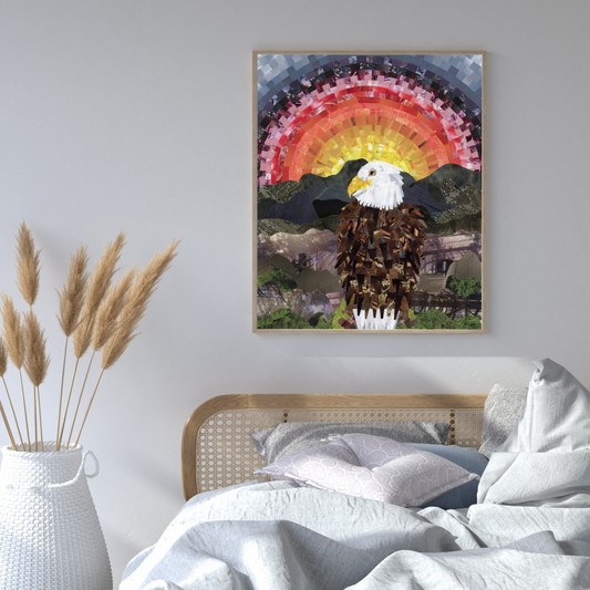 Bald Eagle Basking in the Sunset 16x20" Print
